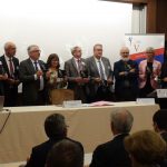 Les membres du réseau autour de M. le recteur. Des Lycées un réseau.