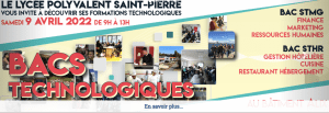 Lire la suite à propos de l’article Portes ouvertes spéciales Bacs Technologiques (STHR) au lycée Saint Pierre Institut de Brunoy le 9 avril 2022 de 9h à 13h