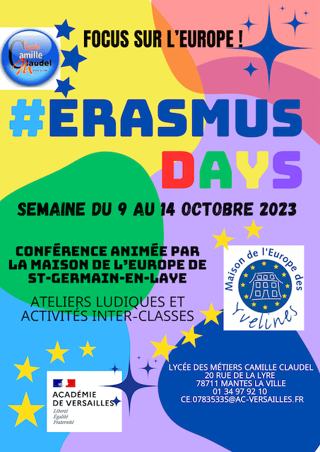Lire la suite à propos de l’article ERASMUS DAYS : Une semaine ludique et éducative Lycée Camille Claudel de Mantes